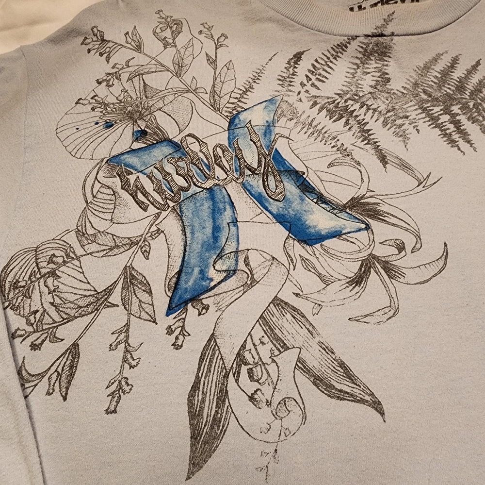 Vintage Hurley long sleeve t shirt size large light blue